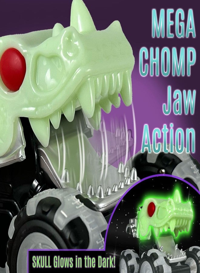 stargo - Glow in the Dark Skull Monster Truck Toys - Light Up Chomping Pull Back Truck | Birthday Gifts for Toddlers, Boys Toys, Monster Truck Children’s Toys for Kids Boys, Girls Ages 3-5 4-6 5-7 4-8 - Image 5